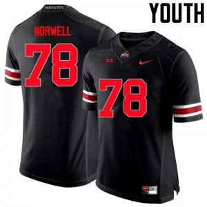 Youth Ohio State Buckeyes #78 Andrew Norwell Black Nike NCAA Limited College Football Jersey Classic DJQ5044XF